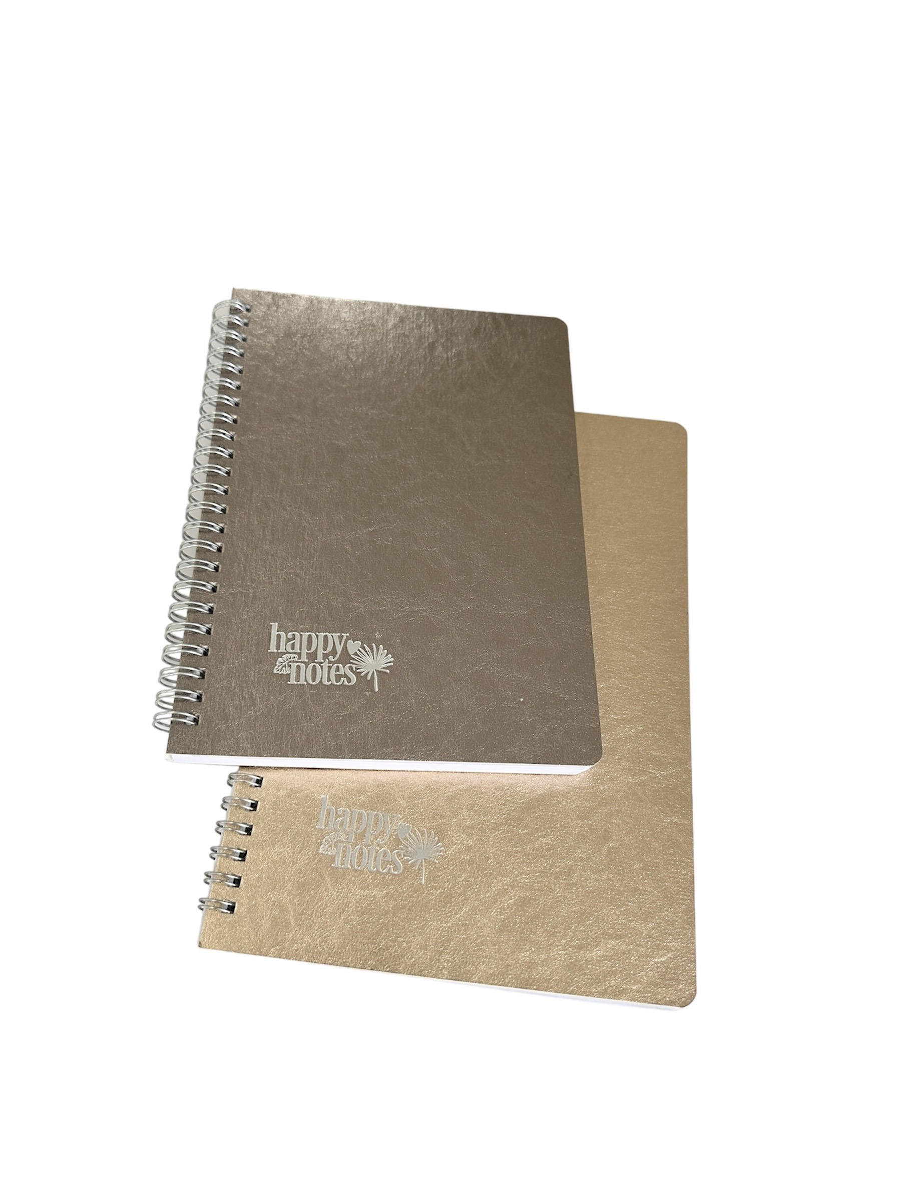 Sổ ghi chép gáy lò xo A5, 120 trang, bìa vải giấy màu Metallic